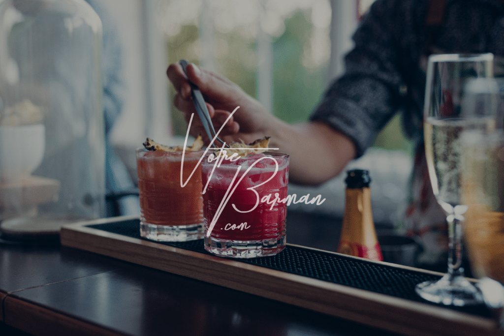 Cocktails préparés lors d’une prestation Votre Barman à domicile